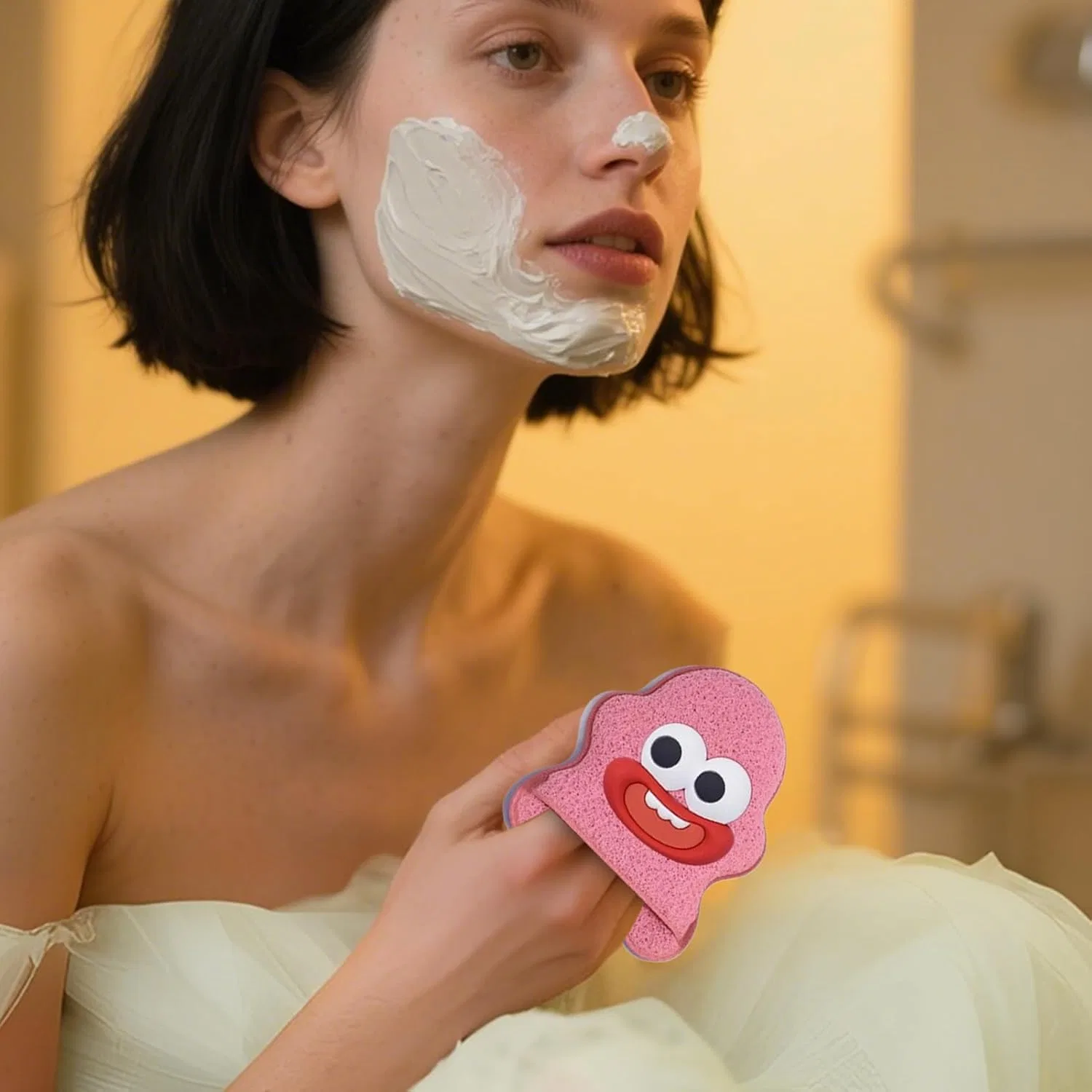 Многоразовая губка-скраббер для лица для чувствительной кожи Generisch, Hot Pink — фото 3