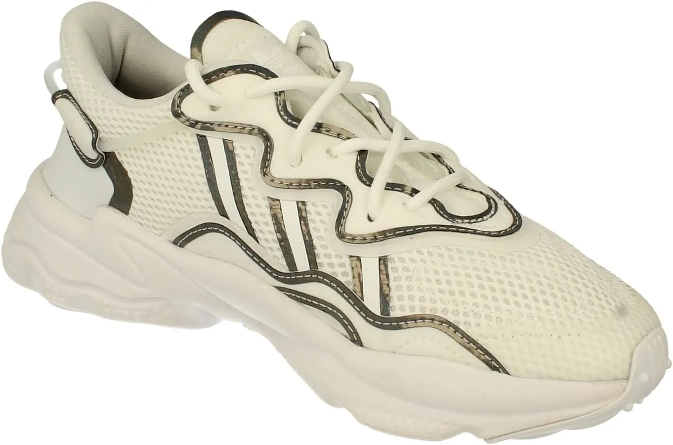 Мужские беговые кроссовки Adidas Originals Ozweego, белый/черный — фото 4