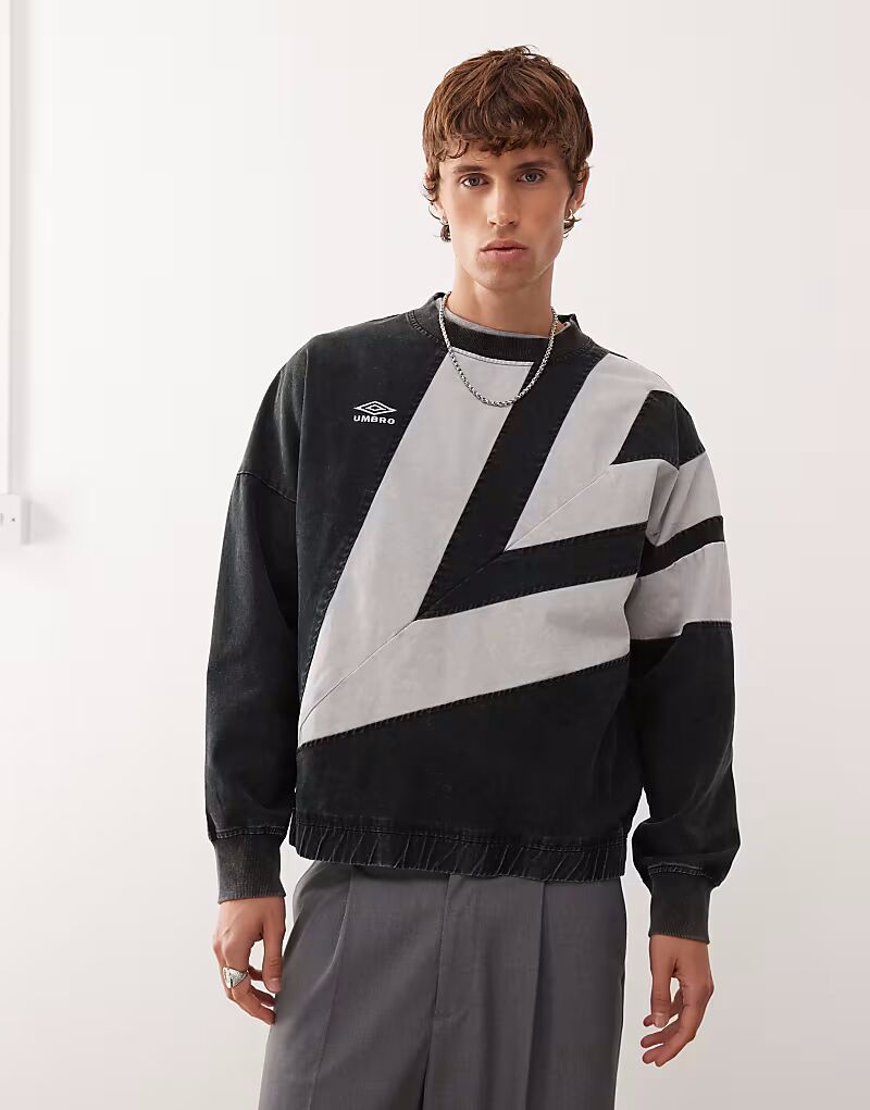 

Толстовка Washed Diamond Drill черного и серого цветов Umbro