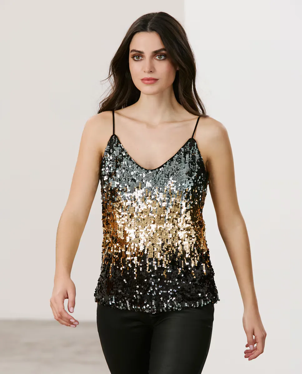 

Женский топ с пайетками Vero Moda, черный