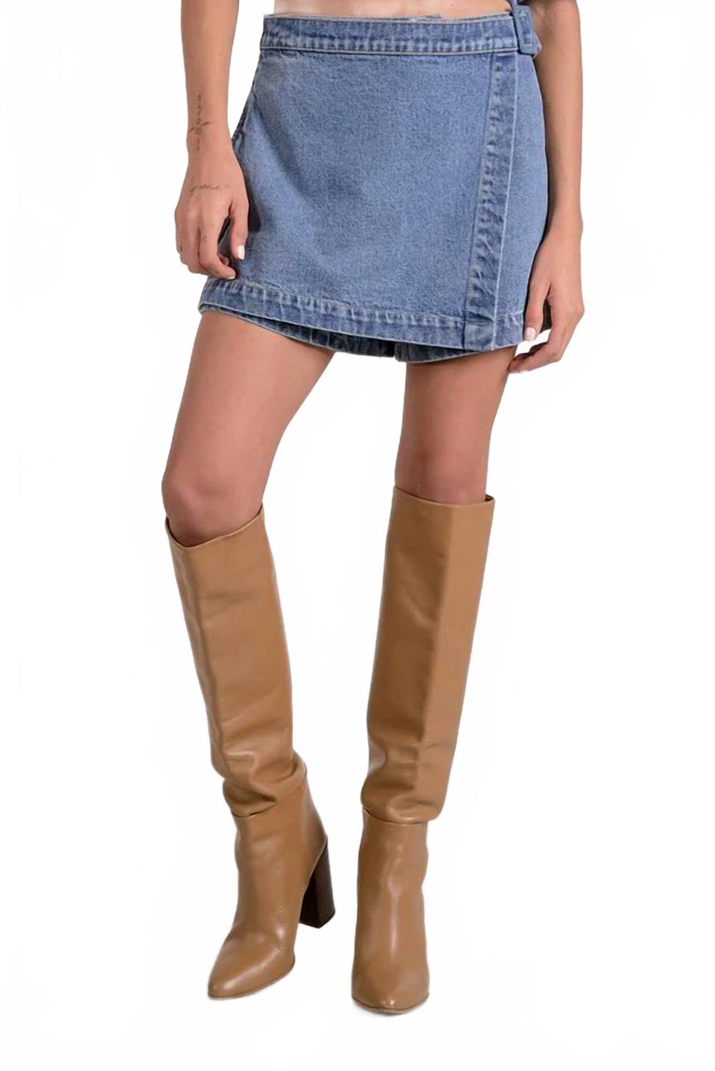 

Шорты-юбка Jenson из денима ELAN, синий