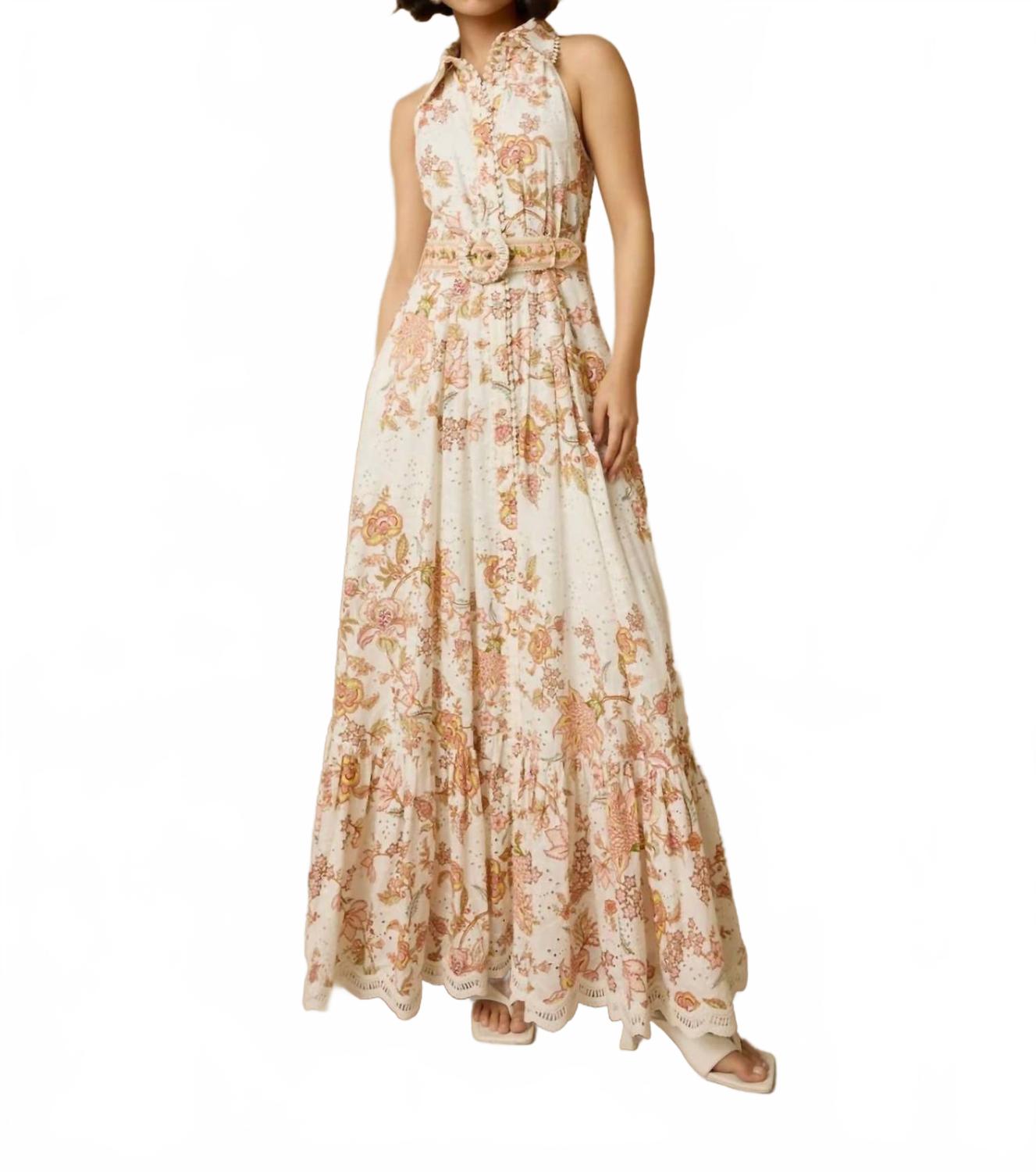 

Блуза-платье Niti Long в белом цветочном принте Hemant & Nandita