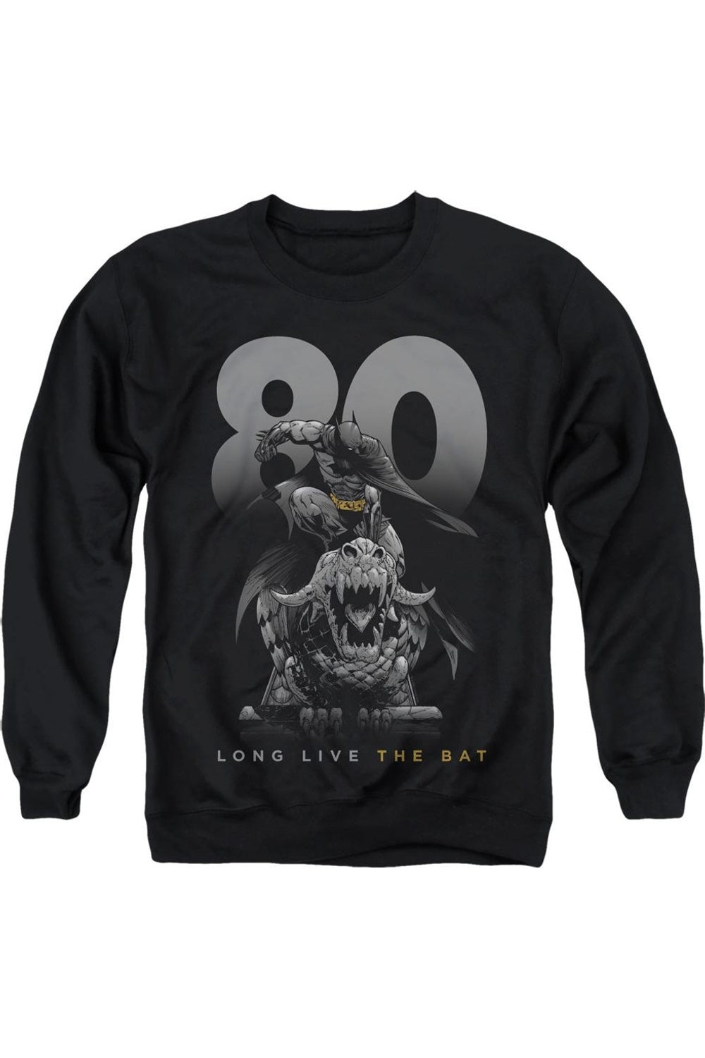 

Толстовка Batman Big 80 для взрослых с круглым вырезом Gildan, черный