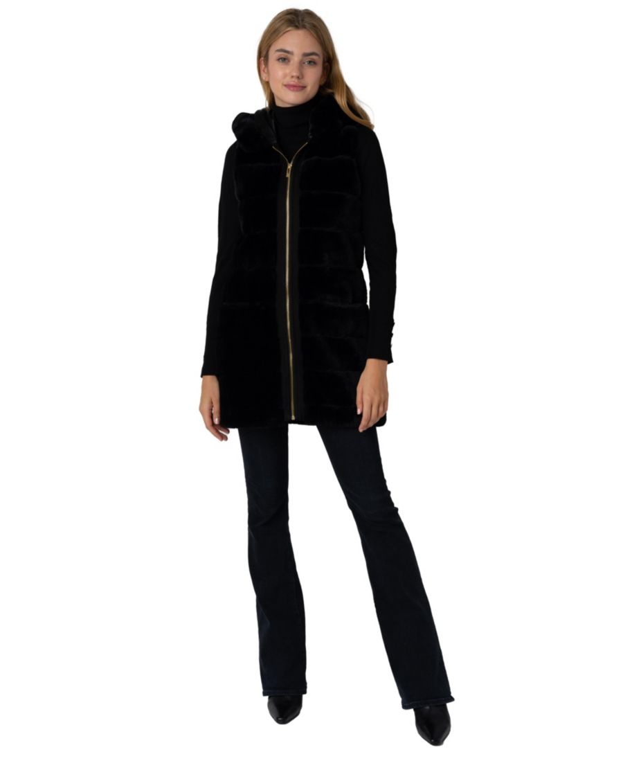 

Женский жилет из искусственного меха Via Spiga, Black