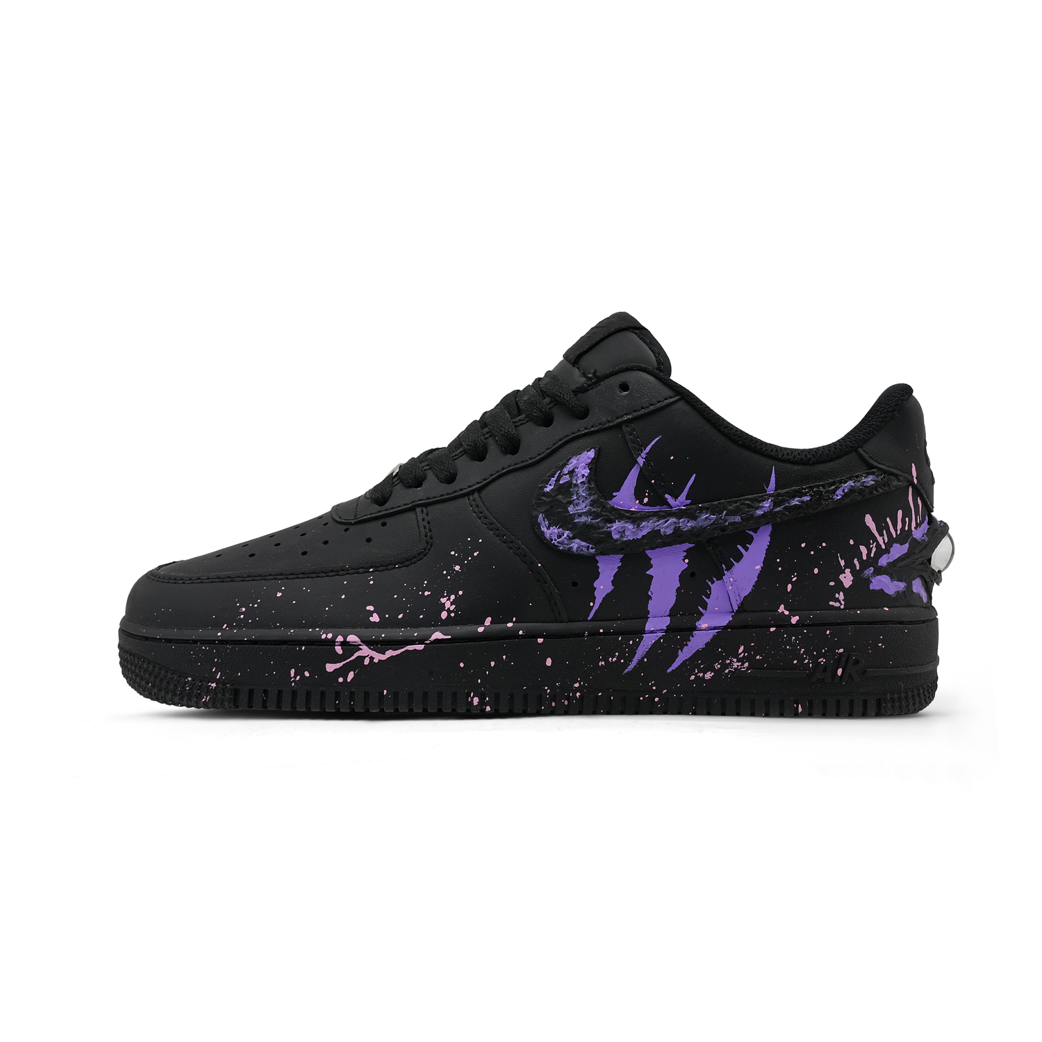 

Nike Air Force 1 Low top Skateboard Shoes Unisex черные фиолетовые