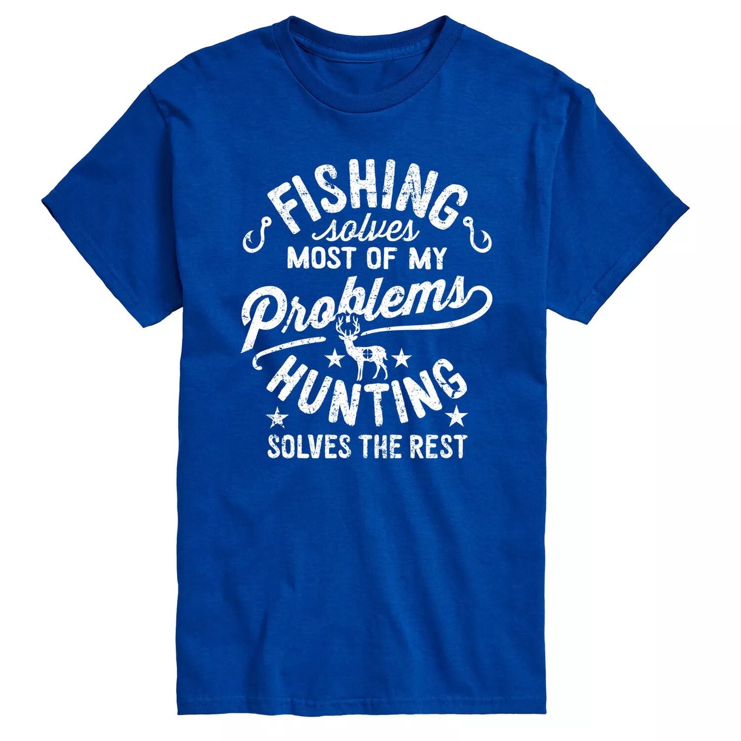 

Футболка Big & Tall Fishing Solves Licensed Character, синий