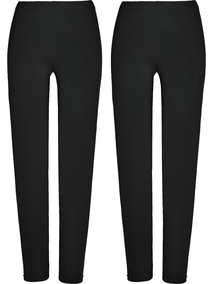 

Леггинсы из одинарного джерси, длинные, упаковка из 2 пар, цвет черный/черный Erwin Müller