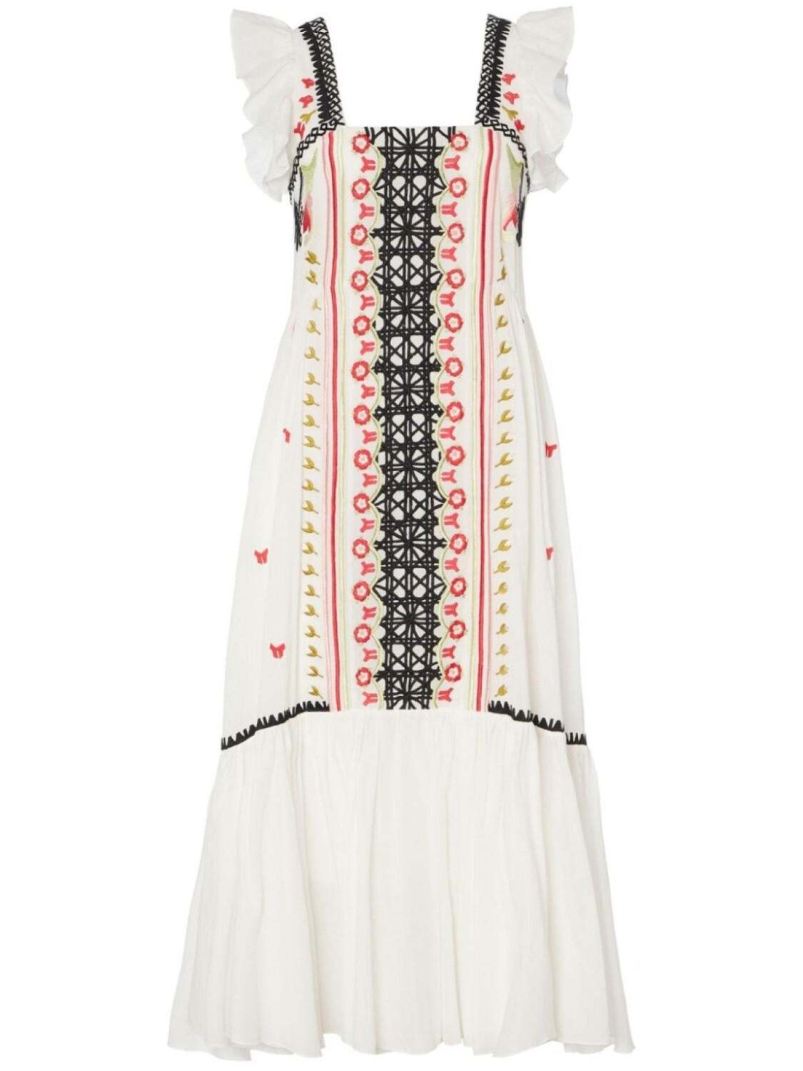 

Temperley London флорентийское платье миди, белый