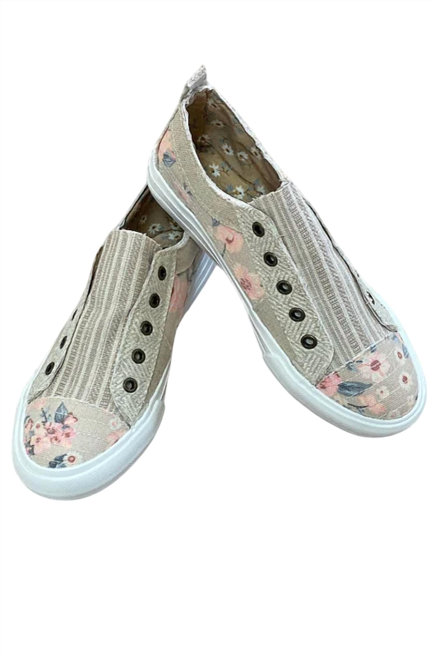 Женские кроссовки Alice Floral Slip On в персиковом цветочном стиле Gypsy Jazz — фото 2
