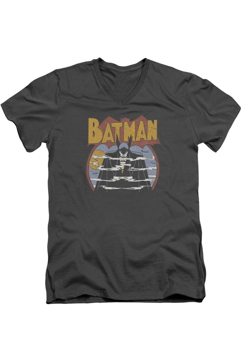 

Футболка DC Comics Foggy с коротким рукавом и V-образным вырезом для взрослых Gildan, цвет charcoal