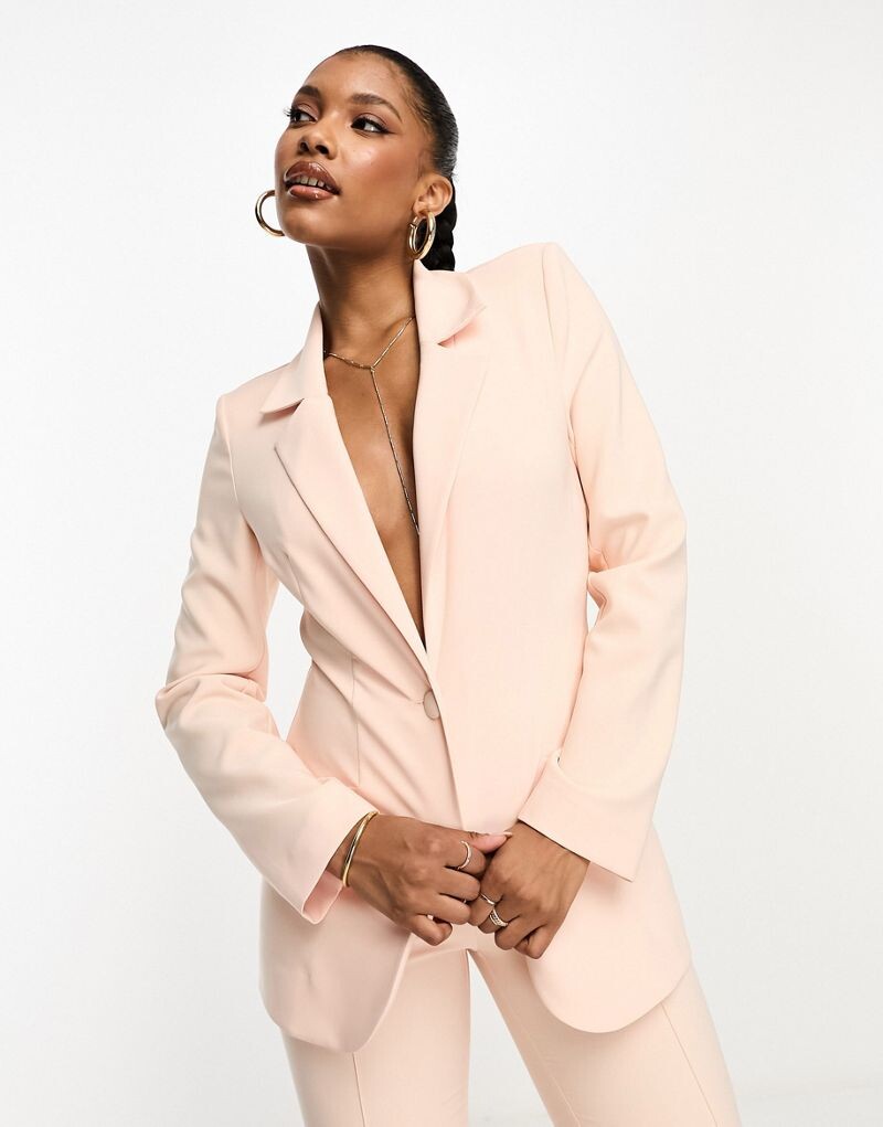 

Светло-розовый пиджак ASOS LUXE