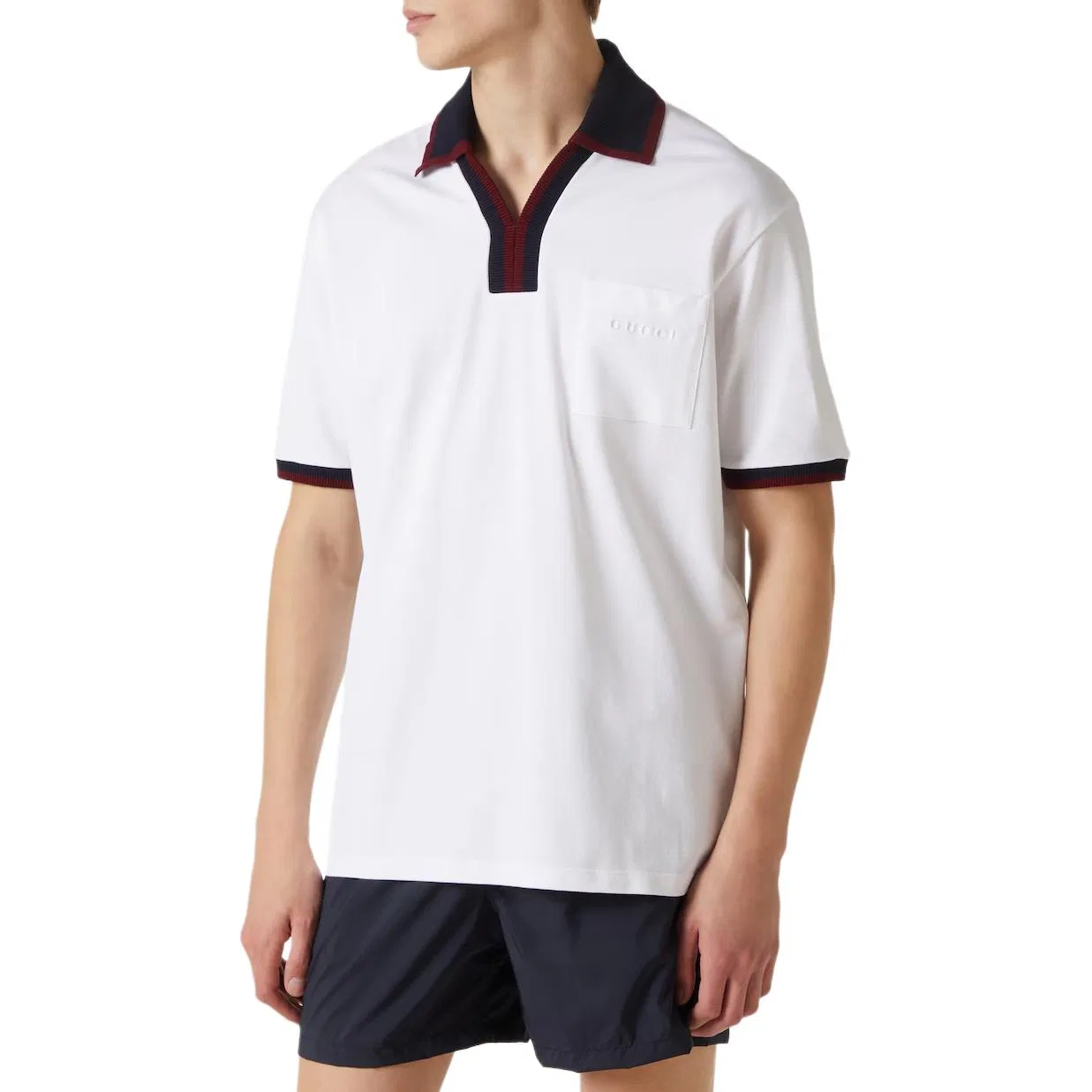Футболка поло GUCCI Cotton, White — фото 3
