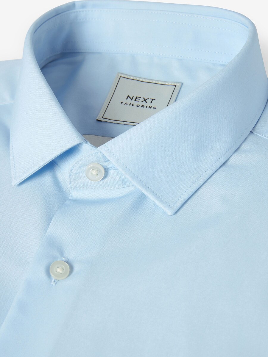Повседневная рубашка Next Slim fit Button Up Shirt, светло-синий — фото 4