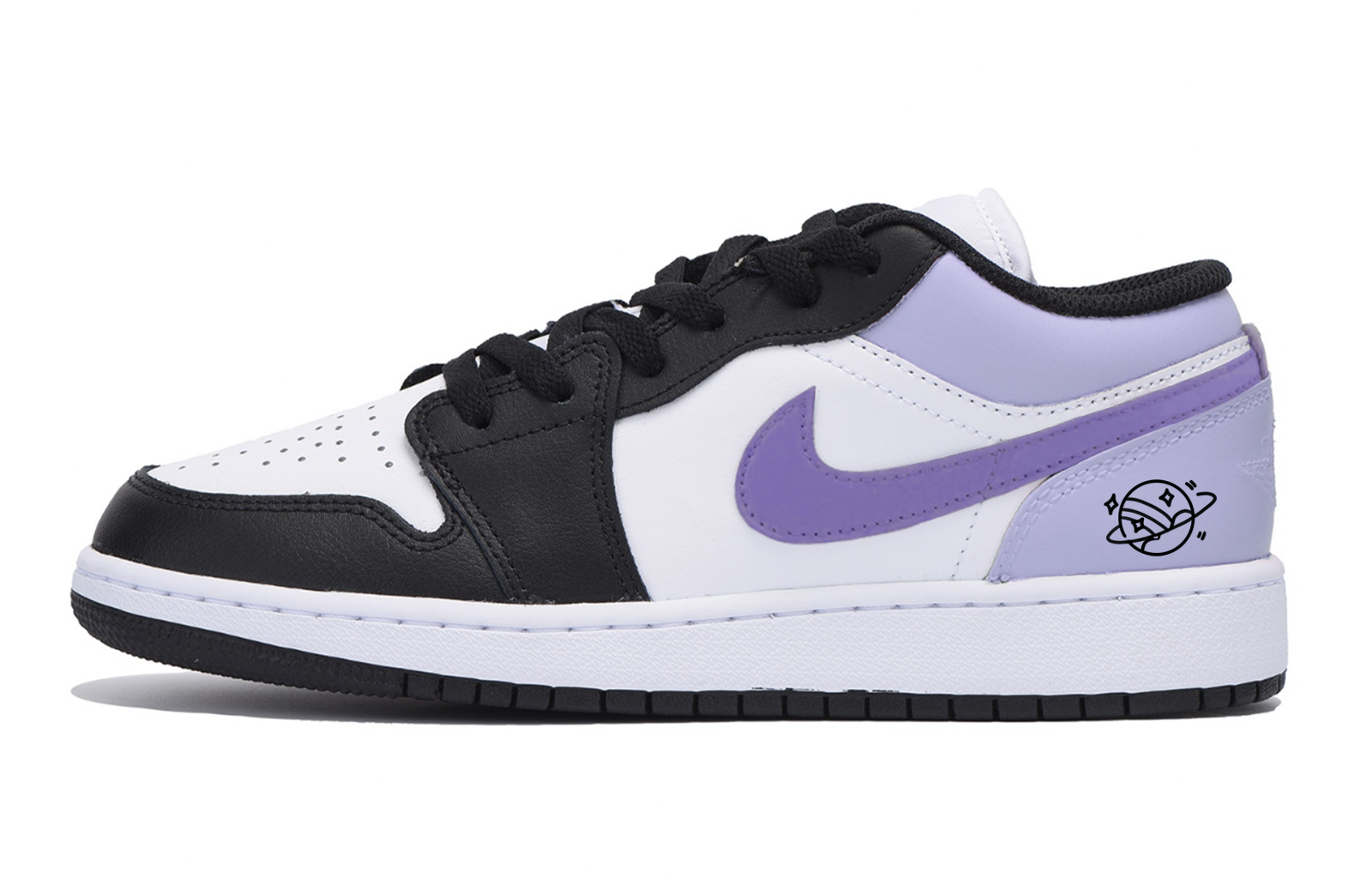 

Кроссовки Air Jordan 1 Vintage Basketball Shoes Women's Low-top Black/purple, черный