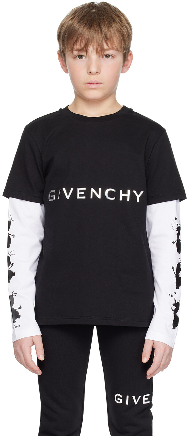 

Детская черно-белая футболка с длинными рукавами Olaf Noir/Blanc Givenchy, Черный, Детская черно-белая футболка с длинными рукавами Olaf Noir/Blanc Givenchy