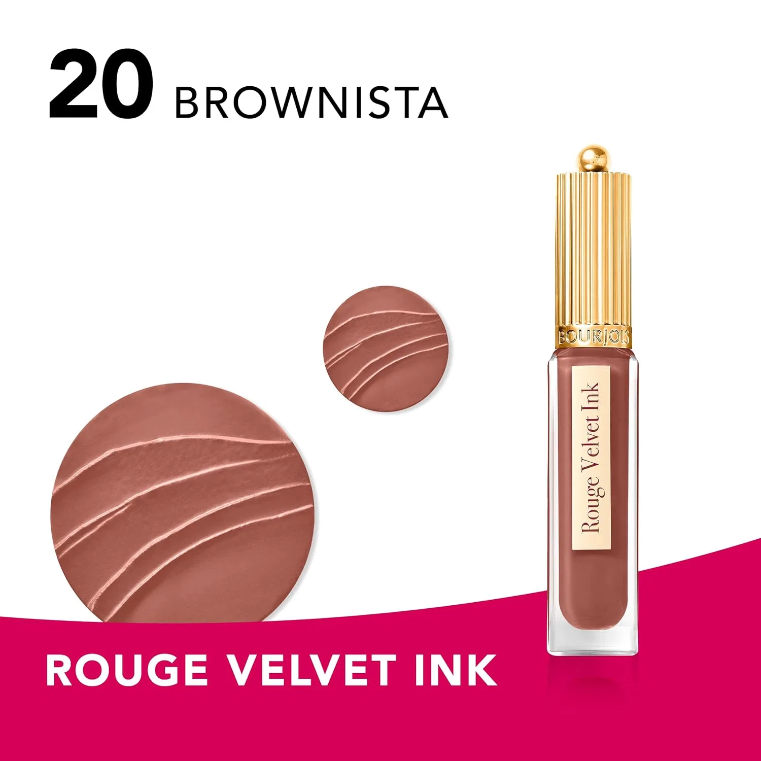 Жидкая матовая помада «Velvet Ink 20 Brownista» от BOURJOIS Bourjois — фото 3