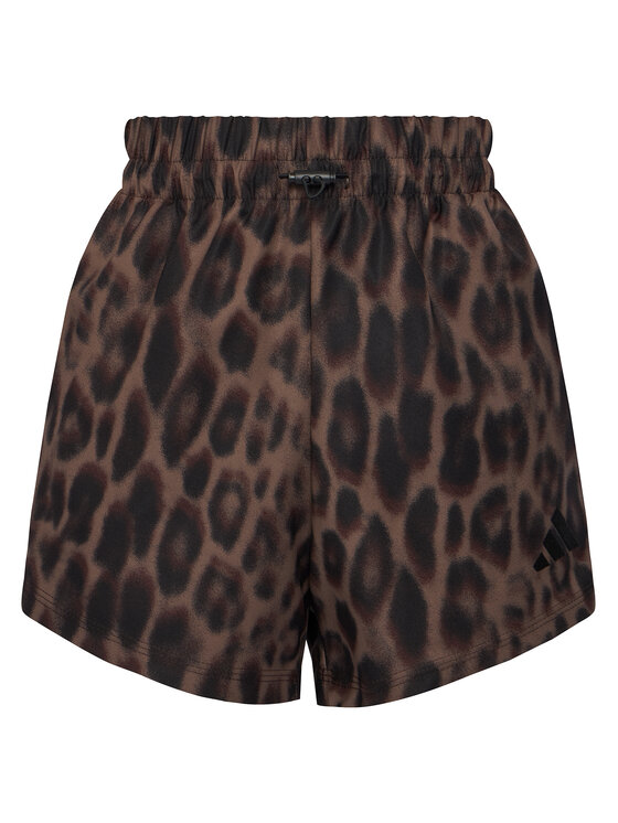 

Спортивные шорты regular fit Seasonal Essentials Leopard Print JZ0199 Adidas, коричневый