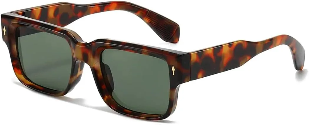 

Модные женские солнцезащитные очки класса люкс в стиле ретро, ​​мужские очки с леопардовым принтом, защита от ультрафиолета UV400 TOIPASTN, Leopard Green