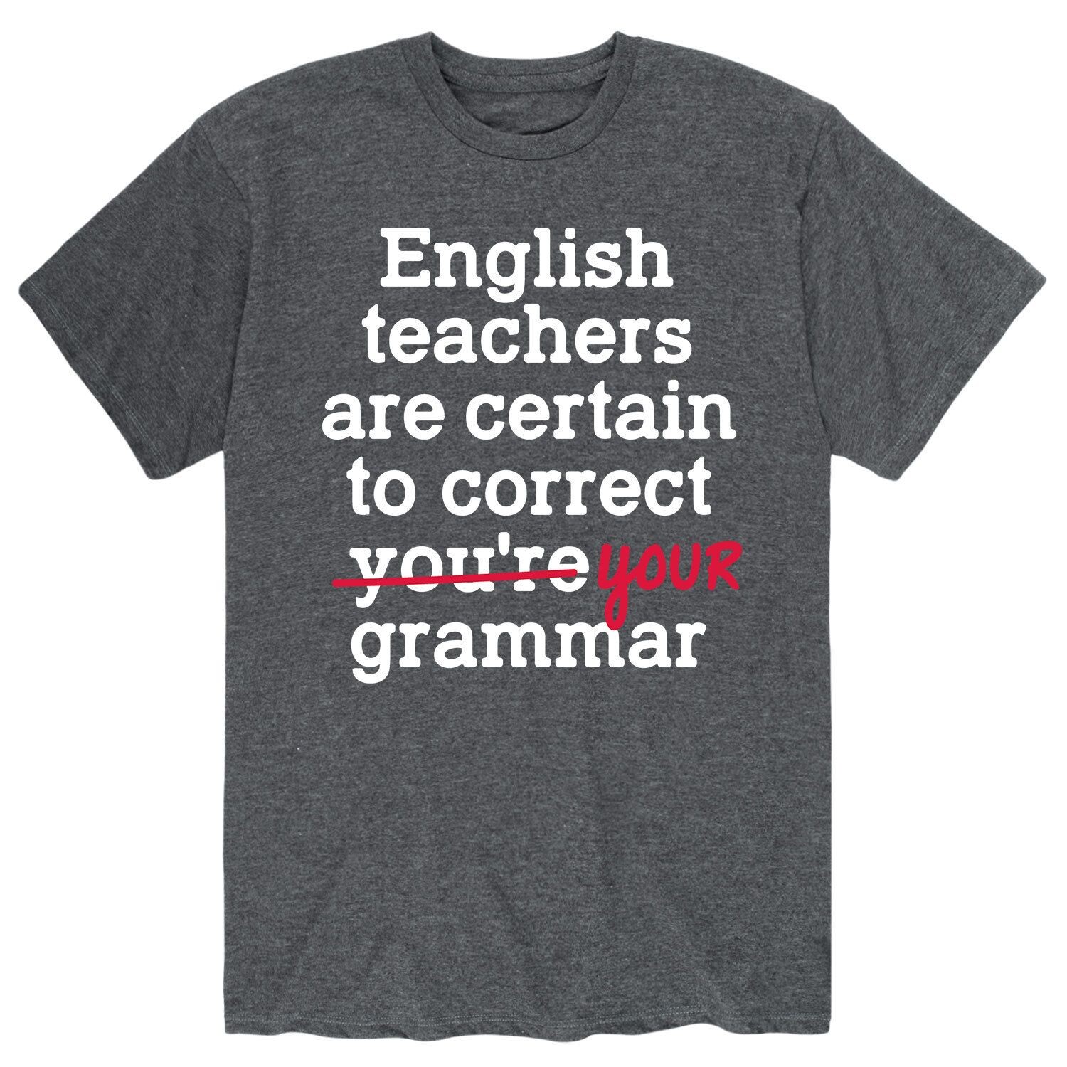 

Мужская футболка с преподавателем английского языка Grammer Licensed Character