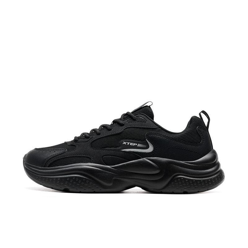 

XTEP Кроссовки Cushioning Abrasion Resistant Lightweight Low Top Chunky Sneakers Men's Black