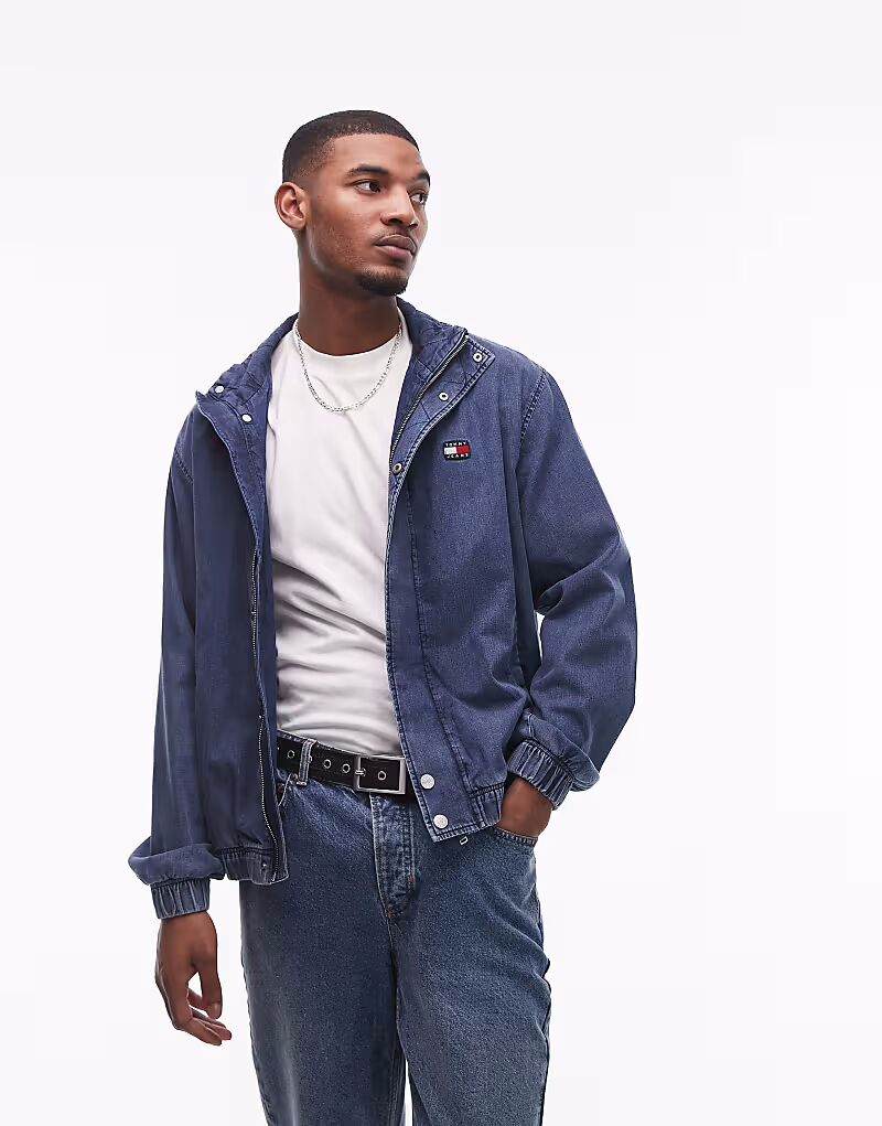 

Джинсовая куртка Tommy Jeans с воротником, средней степени стирки