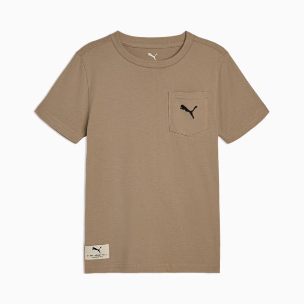 

Футболка с карманом для маленьких детей Class Pack Puma, коричневый