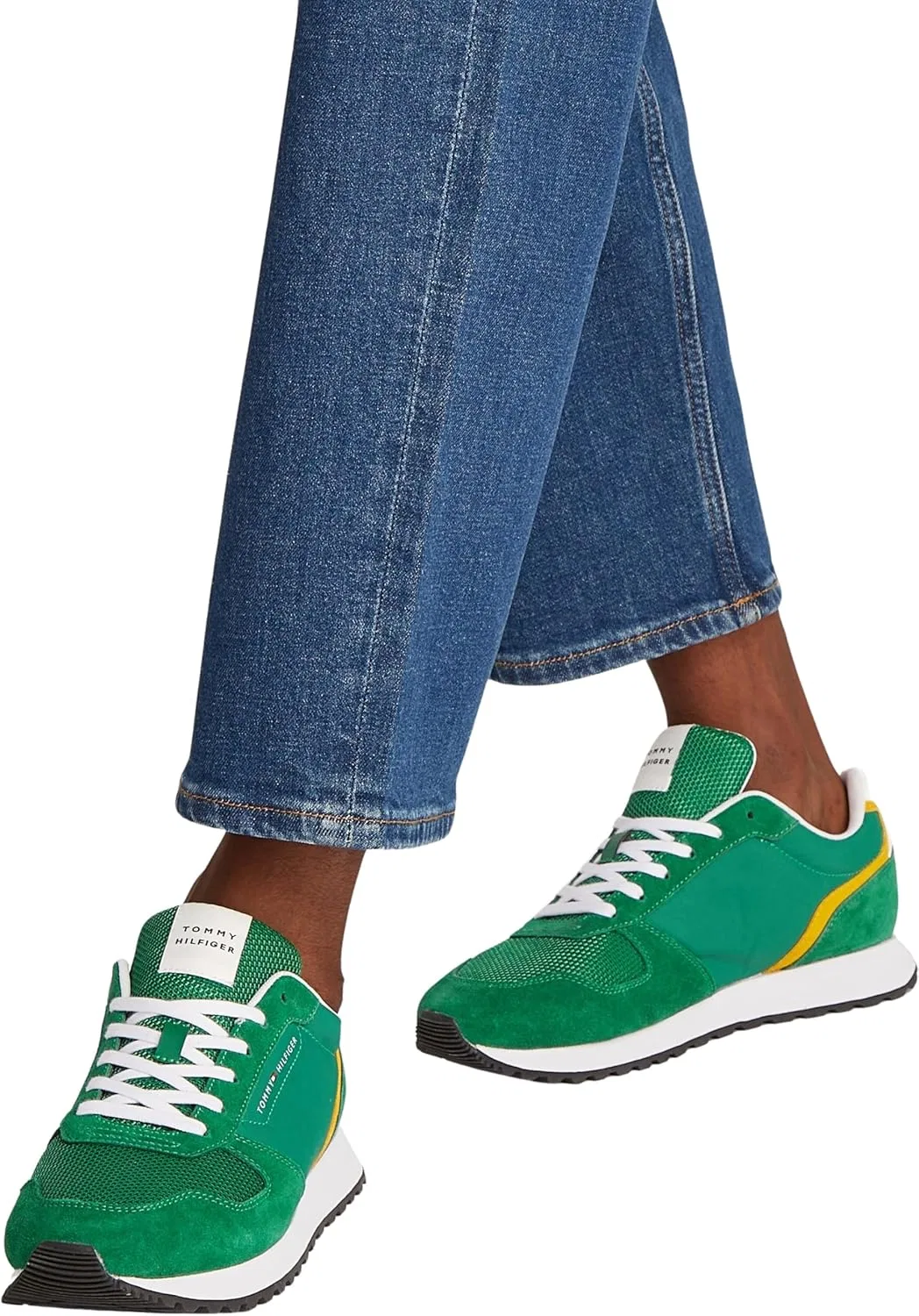 Мужские низкие кроссовки TOMMY HILFIGER Eva Runner Summer Nylon Pop Fm0fm05427, Green Nouveau Green — фото 3