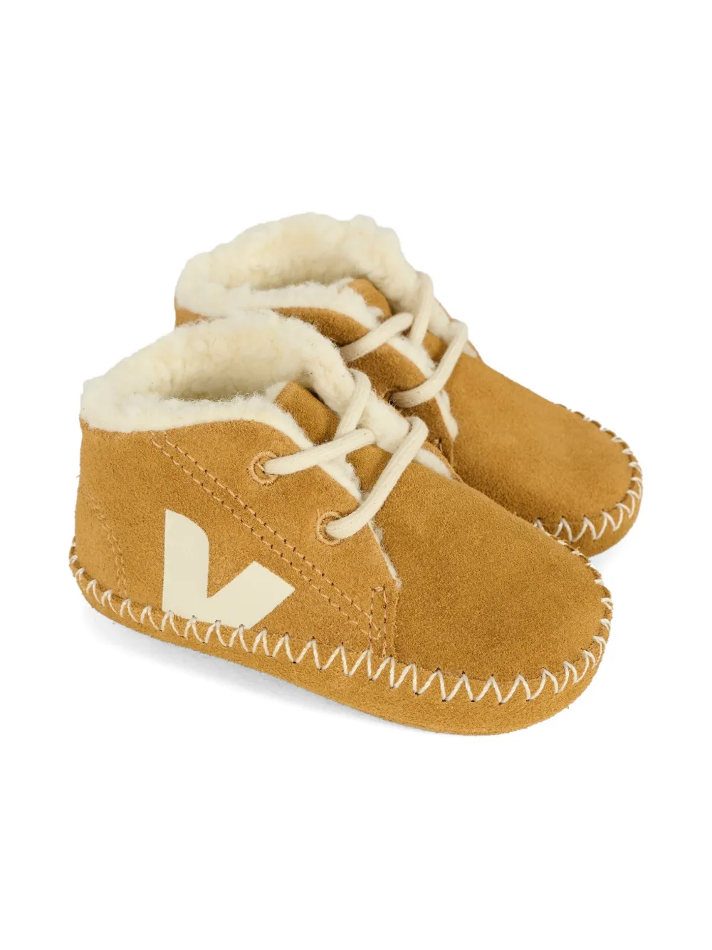 

Замшевые кроссовки с логотипом VEJA Kids, коричневый