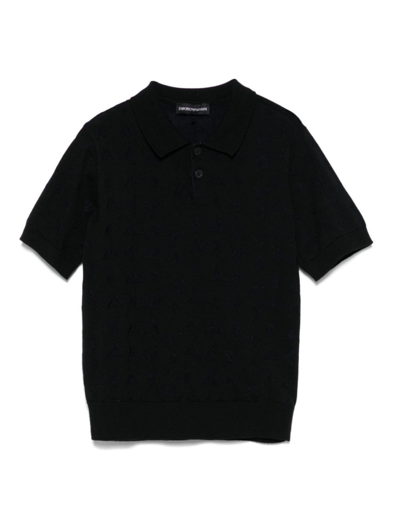

Emporio Armani Kids рубашка поло с жаккардовым логотипом, синий