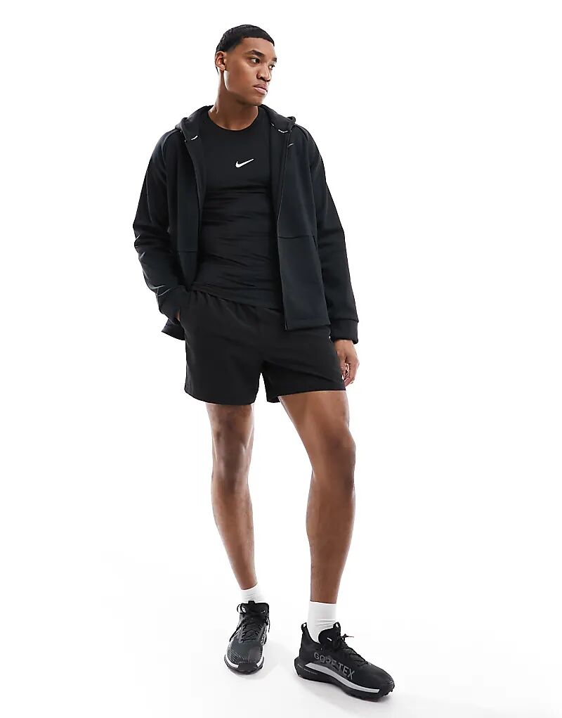 Футболка с длинным рукавом Nike Training Pro muscle fit черного цвета — фото 2