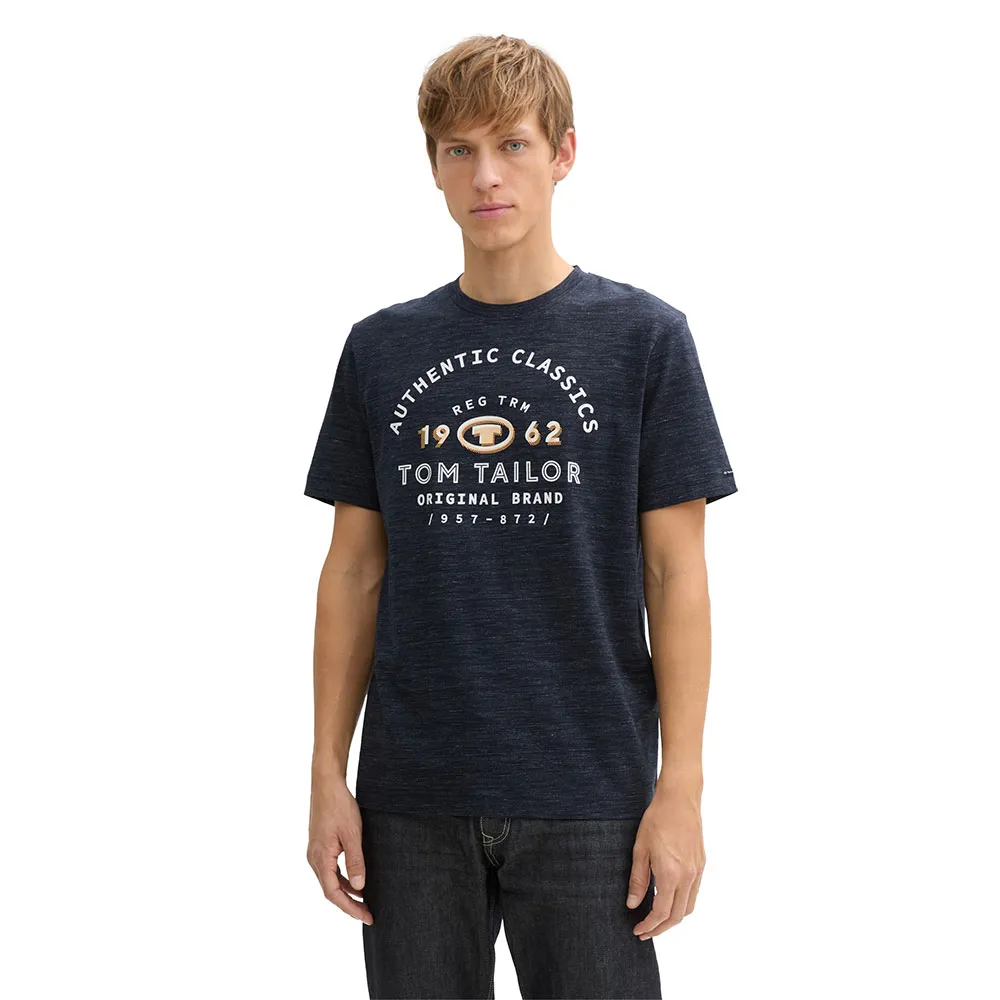 

Футболка с коротким рукавом Tom Tailor Printed, синий