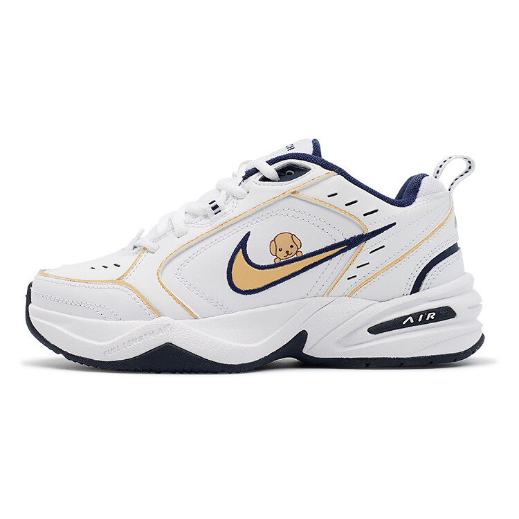 

Кроссовки Nike Air Monarch 4 Chunky Sneakers Unisex Low-top Blue, белый/желтый