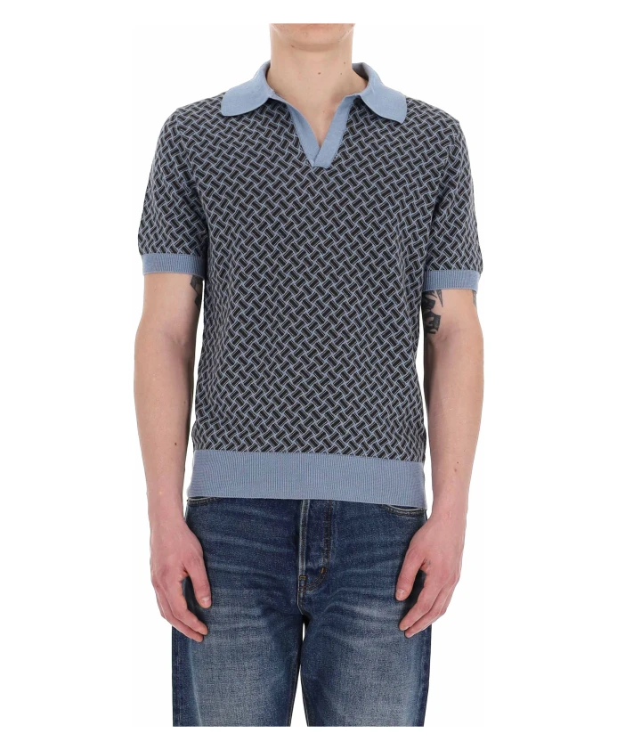 

Знаменитая рубашка поло с узором в виде печенья Drumohr, мультиколор