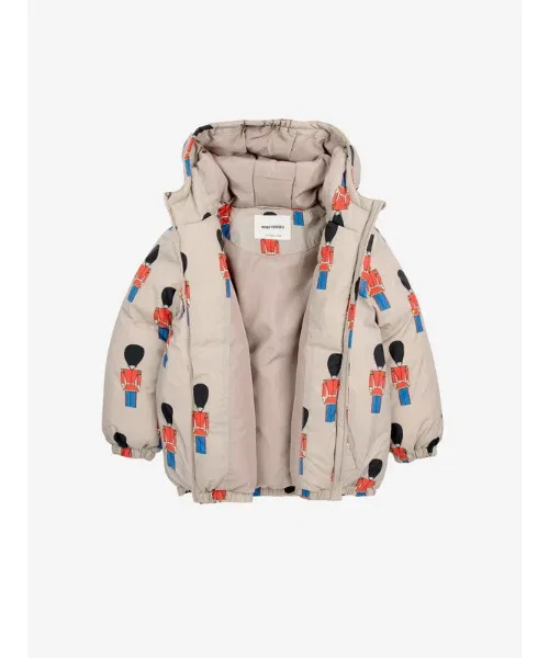 Куртка Little Tin Soldiers all over anorak из переработанного полиамида, светло-коричневая — фото 3