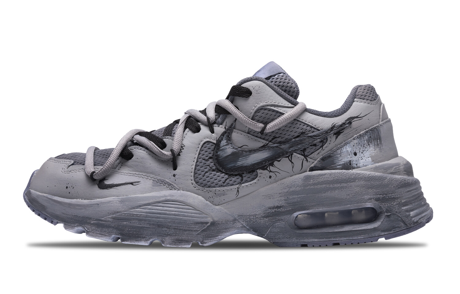 

Кроссовки Air Max Fusion женские с низким верхом, черные/серые Nike