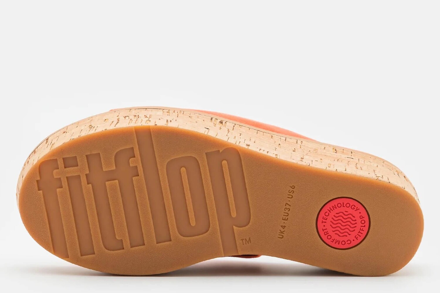 Сабо Eloise на танкетке с пробковым запахом Fitflop, коралл — фото 4