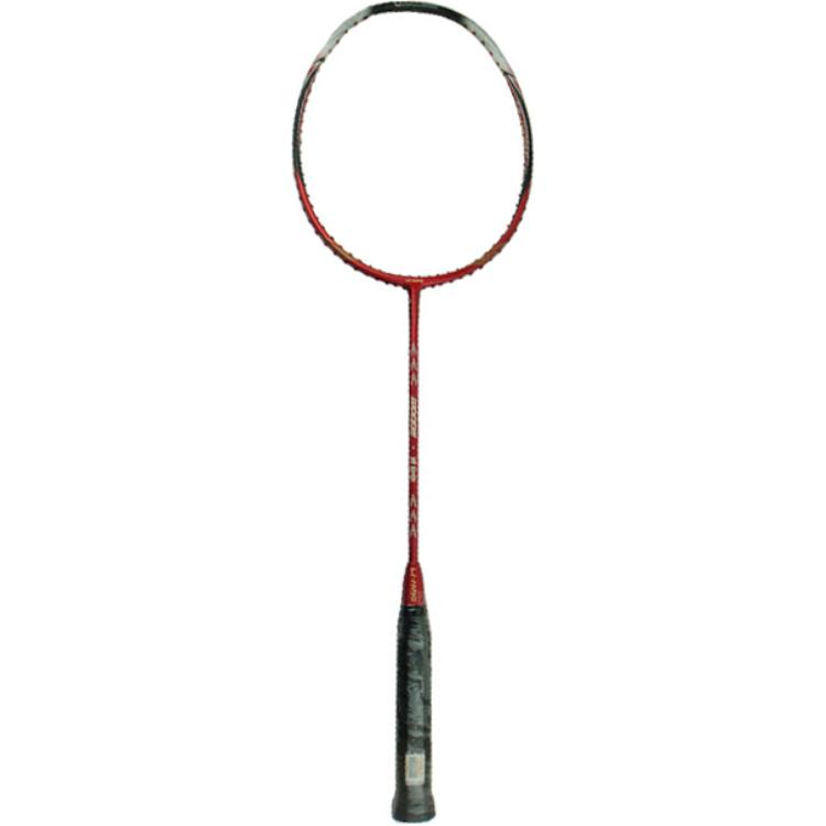 

LINING Ракетка для бадминтона N90 наступательного типа, тяжелая головка, жесткое древко, верхний класс 4U/G5, черный красный