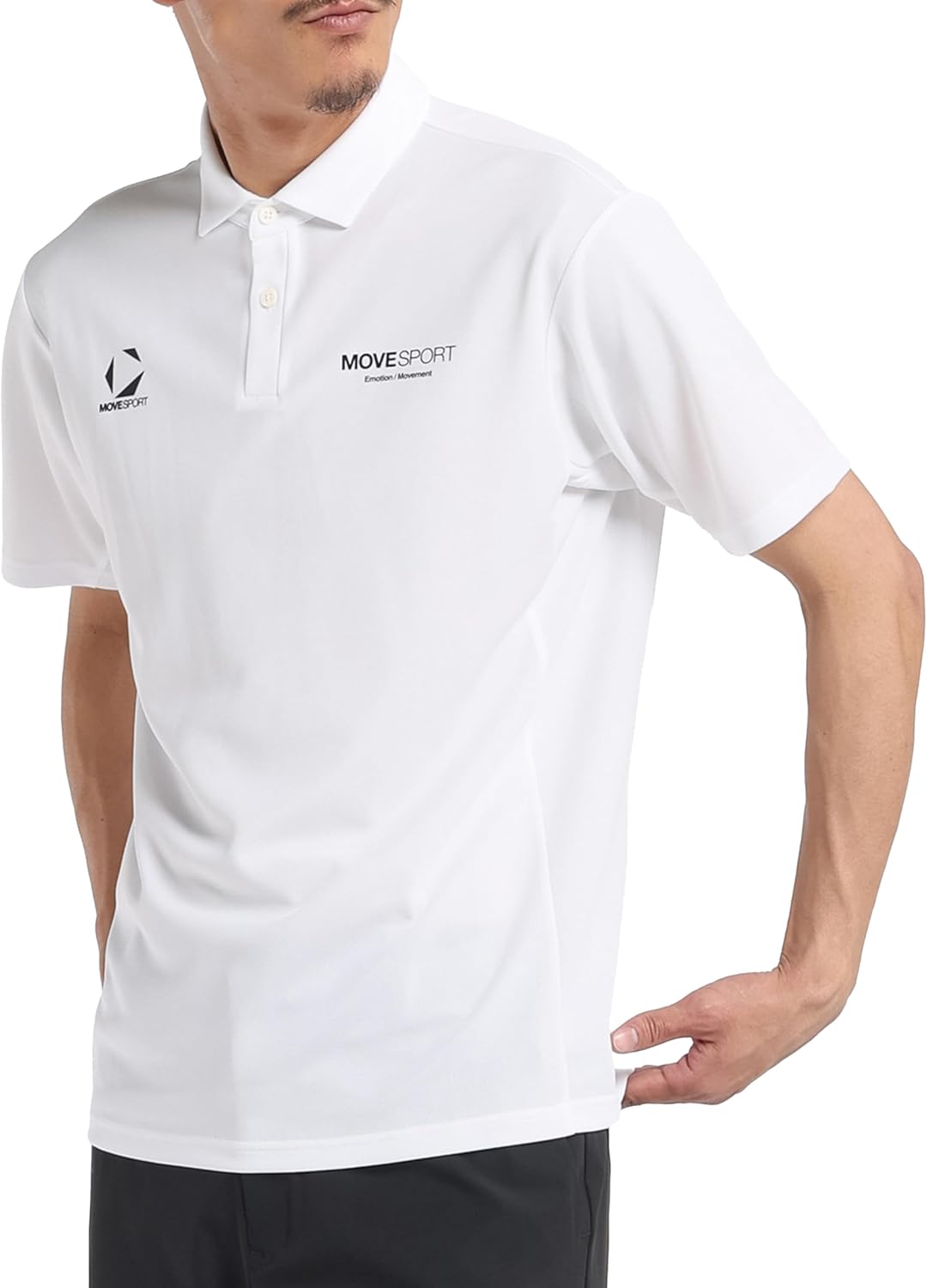 

Мужская поло-рубашка Move Sports с коротким рукавом, короткий рукав, влагоотводящая, быстросохнущая, эластичная, для тренировок Movesport