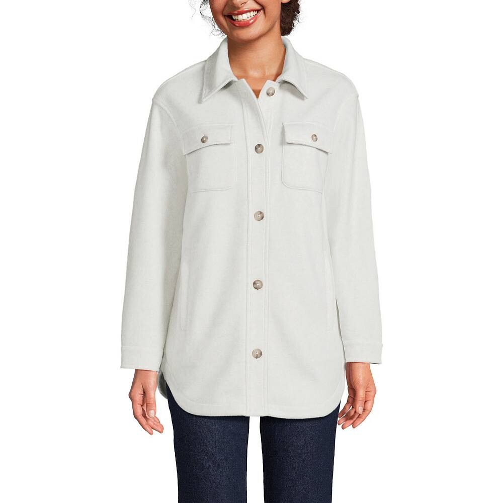 

Женская роскошная флисовая куртка на пуговицах Lands End Lands' End, цвет Bright Gray Heather