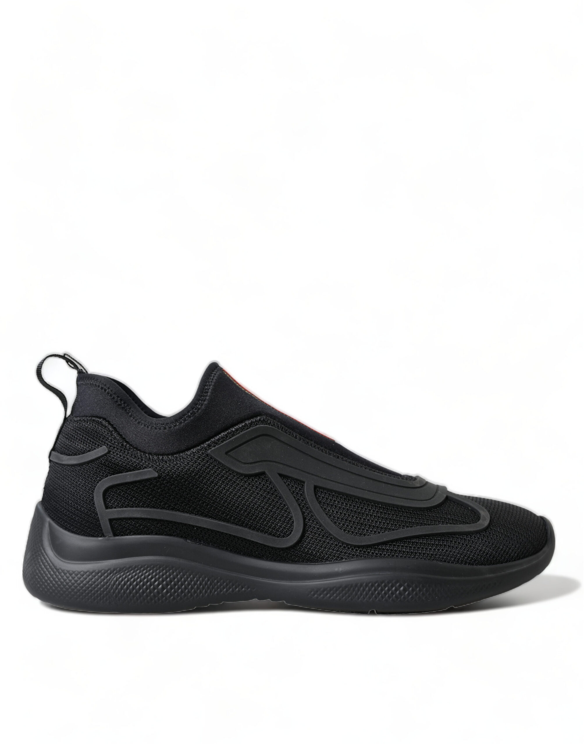 

Элегантные кроссовки Tech Knit Low Top Prada, черный