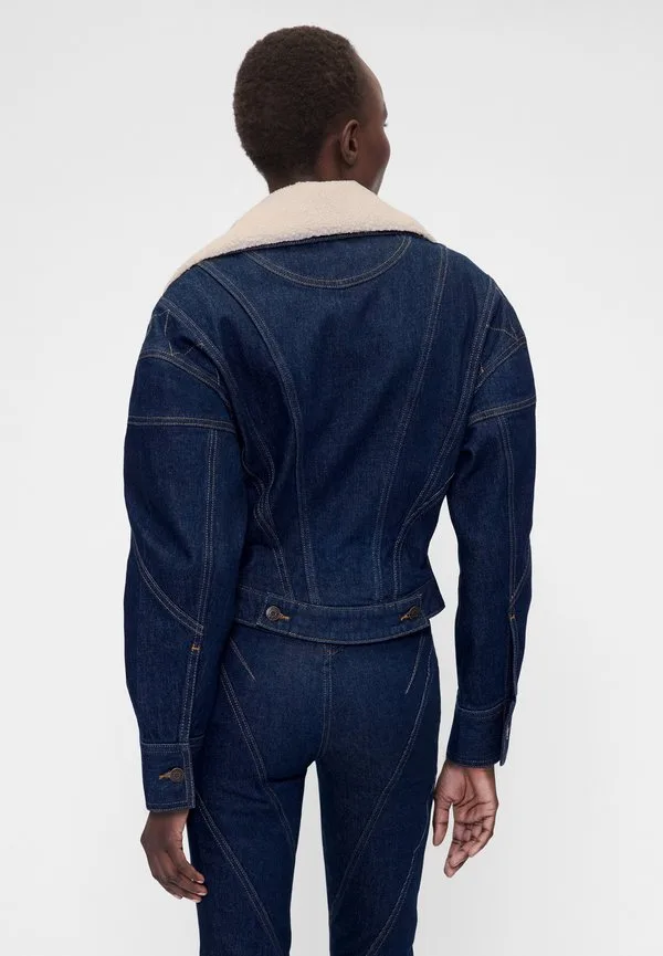 Джинсовая куртка gapstudio с зашитым краем Gap, Dark Wash Indigo — фото 4