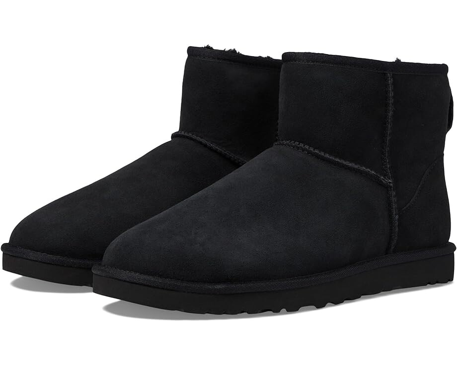 Ботинки мужские UGG Classic Mini с замшевыми защитой пятки, черный