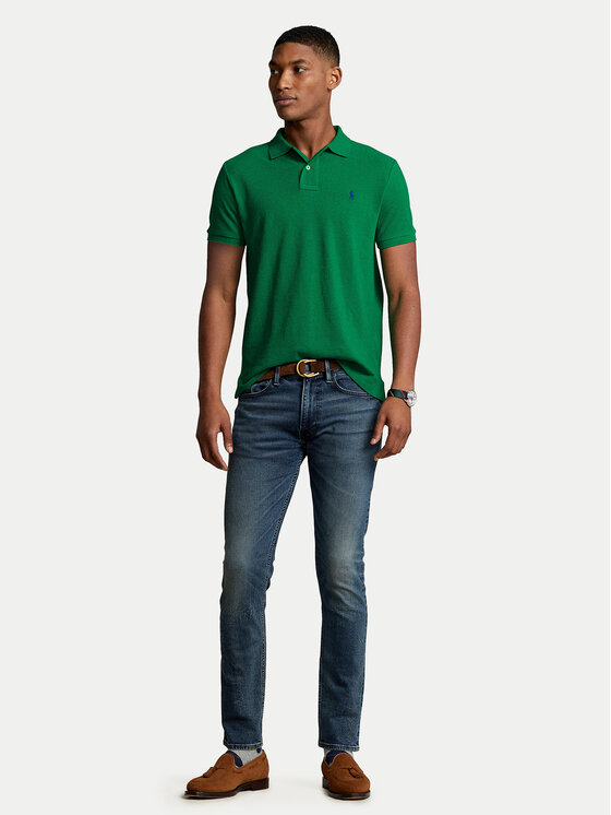 Рубашка поло облегающего кроя 710795080019 Polo Ralph Lauren, зеленый — фото 2