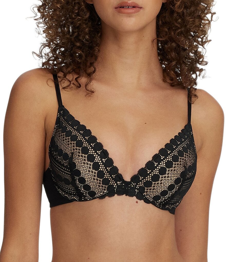 

Синий бюстгальтер на косточках Skarlett Seduced Push-up Skarlett Blue, черный
