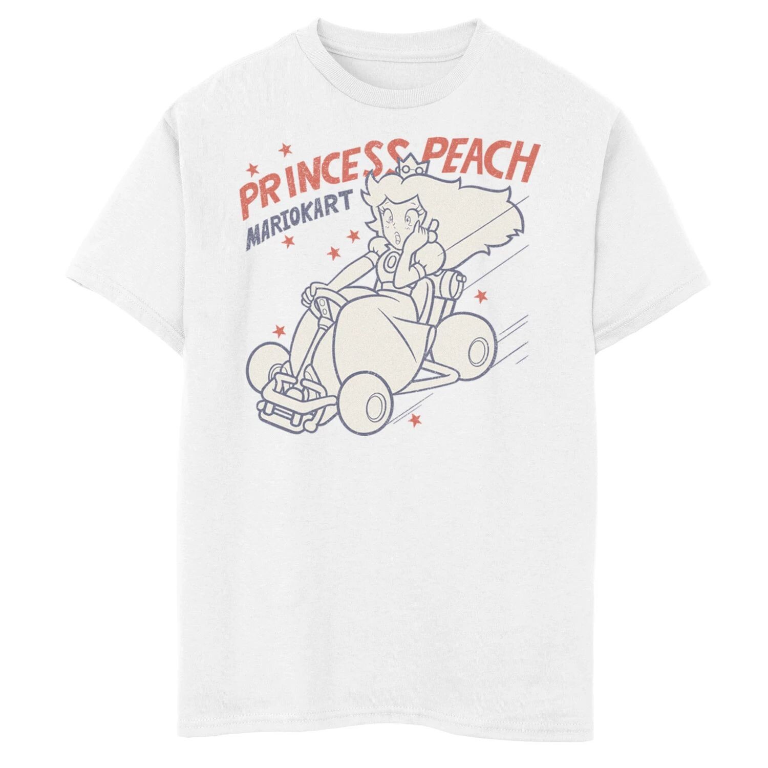 

Футболка с плакатом и графикой Nintendo Peach Kart для мальчиков 8–20 лет Licensed Character