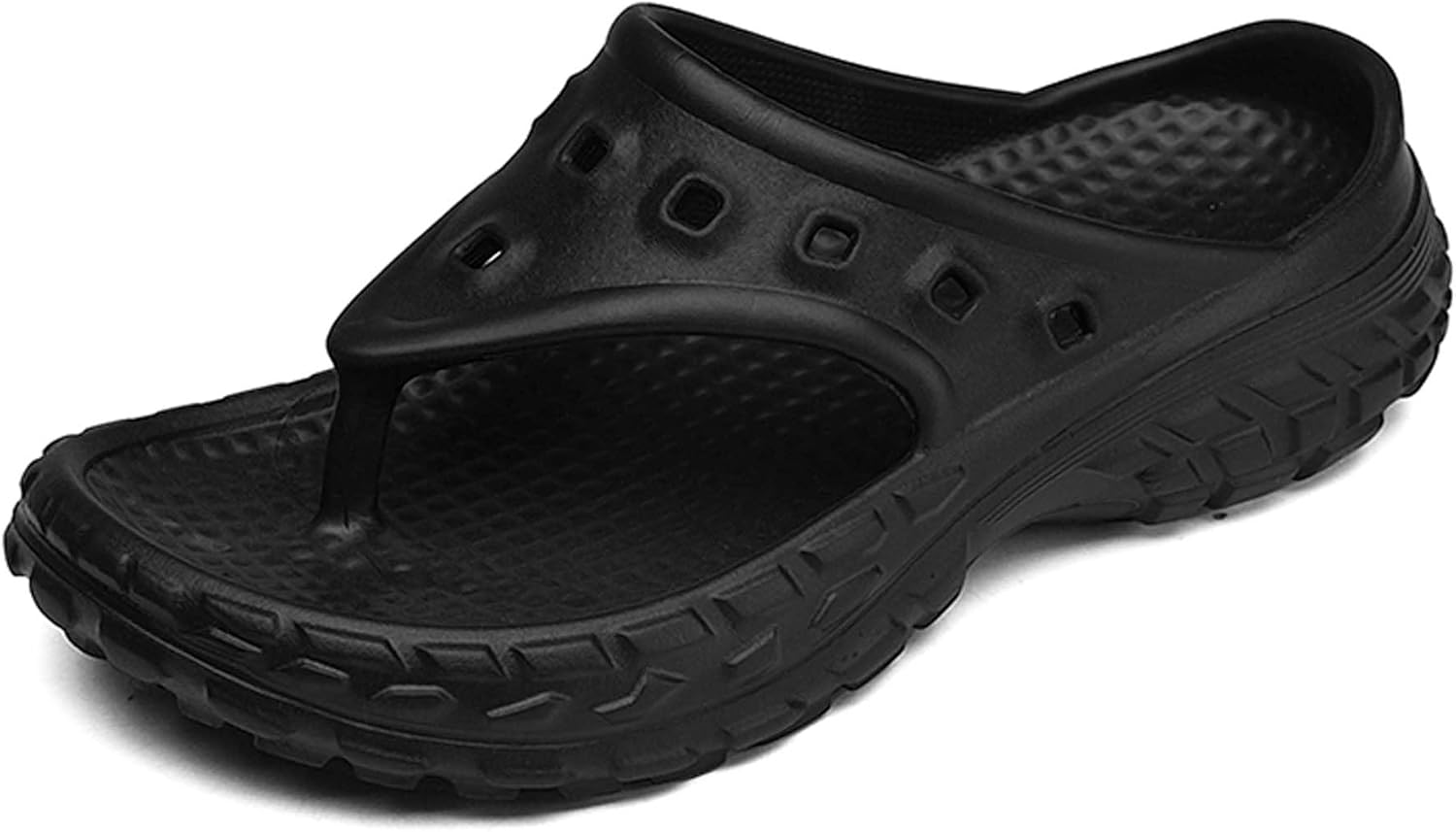 

Мужские летние шлепанцы UANGLI, мужская летняя обувь с елочкой, повседневные модные, удобные, легкие, мягкие, противоскользящие и износостойкие, черный