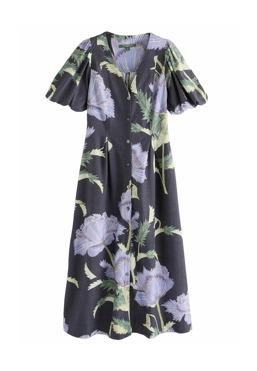 Платье-рубашка BUTTON DOWN PUFF SLEEVE Next, синий