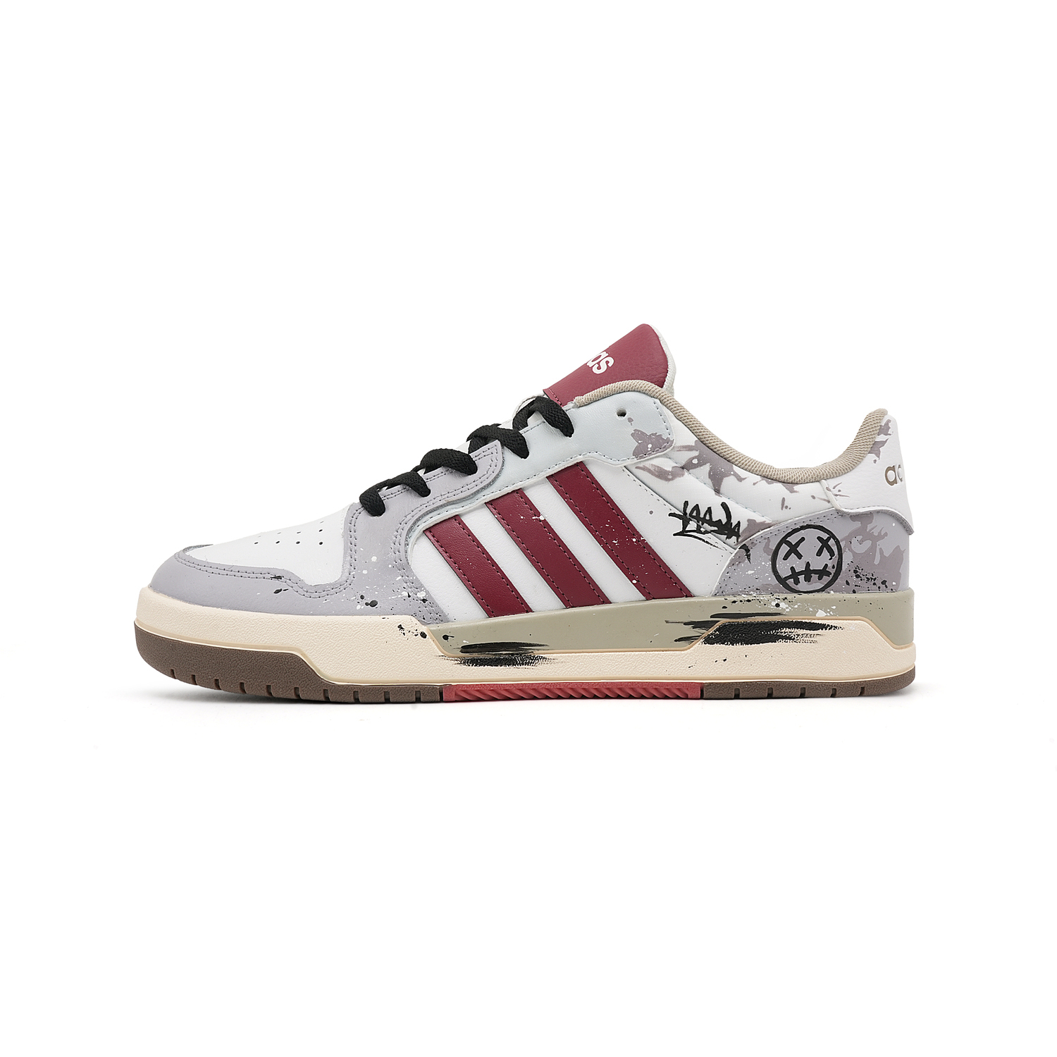 

Adidas Neo Кроссовки для скейтбординга Entrap Hip Hop Boy Thermal Coverage Low top, унисекс, белый с красными элементами