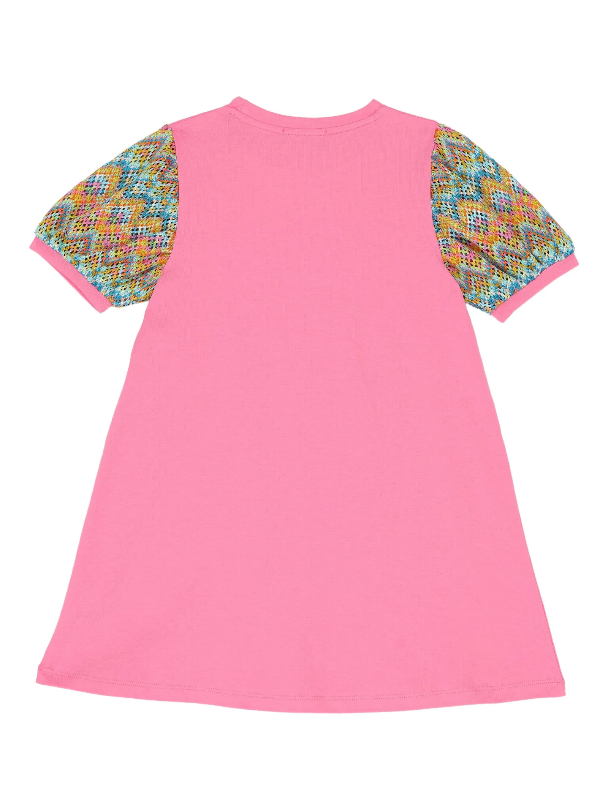 Платье-футболка с графичным принтом Aigner Kids, розовый — фото 2