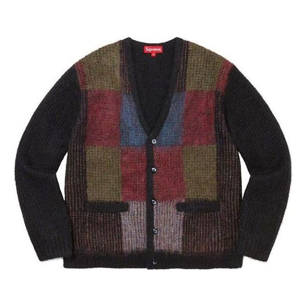

Свитер brushed grid cardigan 'multi-color' Supreme, мультиколор